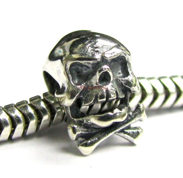 Sterling Silver Skeleton Bead for European Charm Bracelets