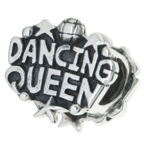 Sterling Silver Dancing Queen Bead for European Charm Bracelets