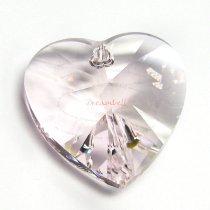1x Swarovski Crystal Xilion Heart Charm Pendant Rosaline 28mm 6228