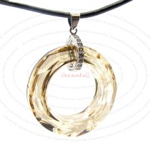 1x Rhodium Sterling Silver Clear CZ Crystal Round Wheel Pendant Bail Dangle Clasp