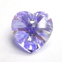 4x Swarovski Crystal Xilion Heart Charm Pendant Violet 10mm 6228 AB