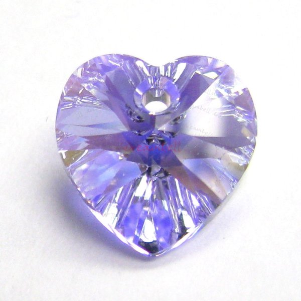 4x Swarovski Crystal Xilion Heart Charm Pendant Violet 10mm 6228 AB