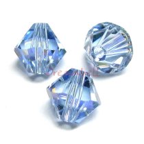 24 x Swarovski Elements Xilion Crystal 5328 Light Sapphire AB 4mm