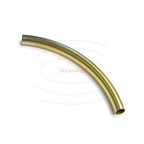 2pcs 14k Gold Filled Curved Tube Bracelet Bead 3mm x 38mm