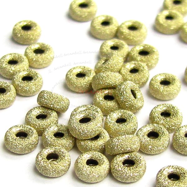 10x 14k Gold Filled Stardust Rondelle Bead Spacer 3mm