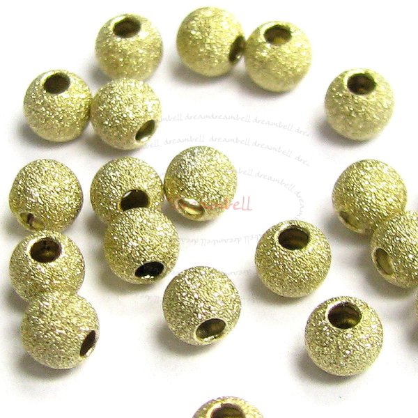10x 14k Gold Filled Stardust Bead Round 3mm