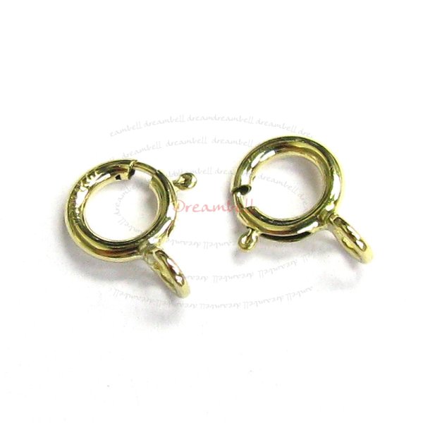 5x 14k Gold Filled Spring Ring Round Clasp 5mm