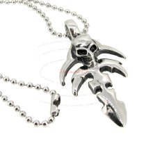 1x Stainless Steel Round Ball Chain Necklace 2mm with Pendant 20″