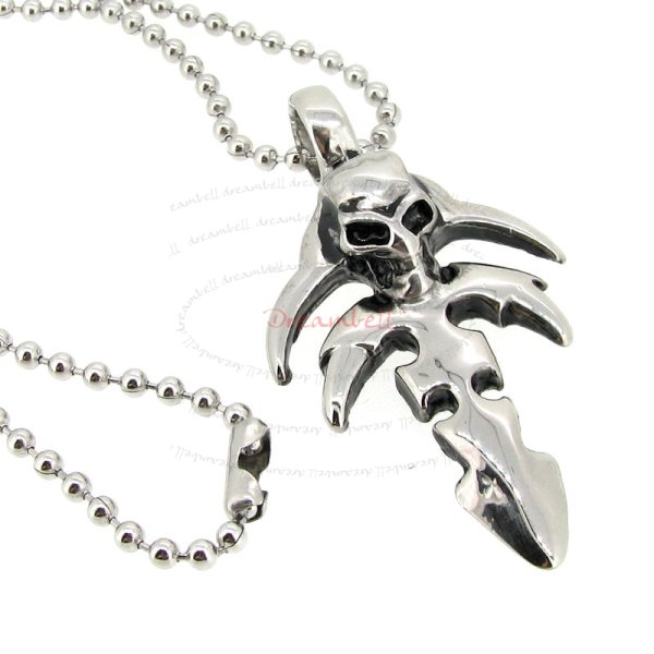 1x Stainless Steel Round Ball Chain Necklace 2mm with Pendant 20"