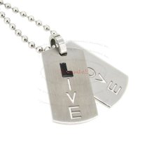 1x Stainless Steel Round Ball Chain Necklace 2mm with Pendant 20"