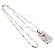 1x Stainless Steel Round Ball Chain Necklace 2mm with Pendant 20"