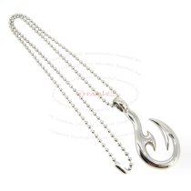 1x Stainless Steel Round Ball Chain Necklace 2mm with Pendant 20"