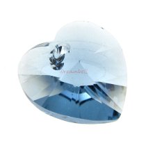 4x Swarovski Xilion Crystal 6228 Heart Charm Denim Blue 10mm