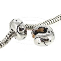 Sterling Silver Curve DOT Round Stopper Clip Lock Bead for European Charm Bracelets