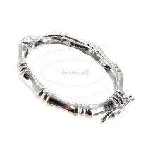 1x Sterling Silver Oval Connector / Necklace Shortener Clasp