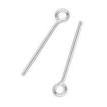 10x 925 Sterling Silver Open Eye Pins 1″ 24 Gauge