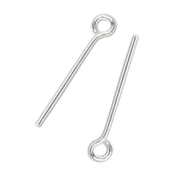 10x 925 Sterling Silver Open Eye Pins 1" 24 Gauge