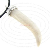 1x Sterling Silver Mother of Pearl Horn Dangle Charm Pendant