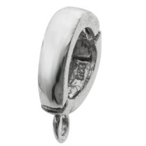 1x Rhodium Plated Sterling Silver Changeable Pendant Connector Clasp Bail