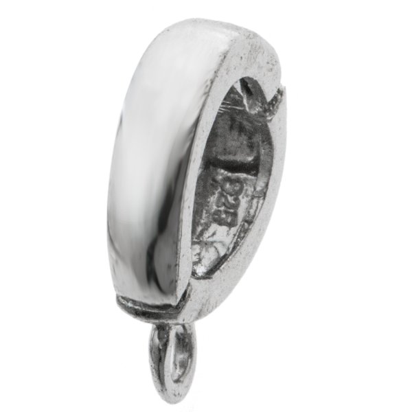 1x Rhodium Plated Sterling Silver Changeable Pendant Connector Clasp Bail