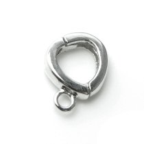 1x Rhodium Plated Sterling Silver Changeable Pendant Connector Clasp Bail