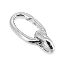 1x Sterling Silver Oval Lobster Clasp Bead Charm Connector Bail
