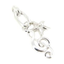 1x Sterling Silver Oval Lobster Clasp Bead Charm Connector Bail