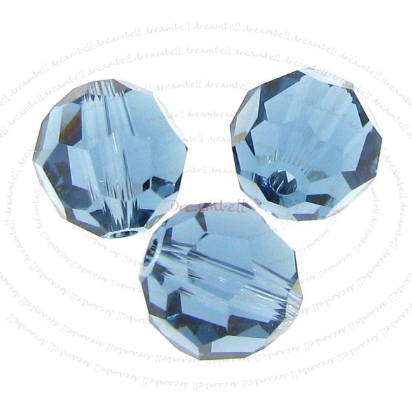 72 x Swarovski Crystal Elements Round Faceted 5000 Denim Blue 4mm