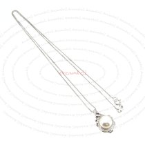 Sterling Silver White Freshwater Pearl Tear Pendant 16″ Box Chain Necklace