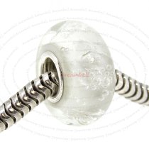 Sterling Silver Clear Bubble Murano Glass Bead for European Charm Bracelets