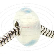 Sterling Silver Round White Moon Stone Bead for European Charm Bracelets