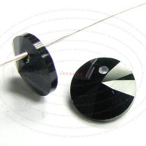 24x Swarovski Crystal 6428 Xilion Rivoli Pendant Charm Jet Black 6mm