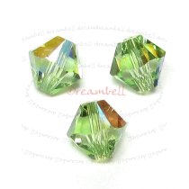 72x Swarovski Elements Bicone Xilion Crystal 5328 Peridot AB 4mm