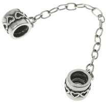 Sterling Silver Safety Chain screw-on Bead for European Charm Bracelets