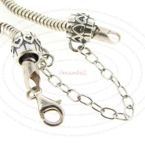 Sterling Silver Safety Chain screw-on Bead for European Charm Bracelets