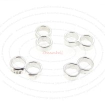 4x Sterling Silver 2 Strand Double Ring Connector Bead Spacer