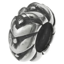 Sterling Silver Bumping Heart w/ Love Bead for European Charm Bracelets