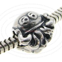 Sterling Silver Cute Octopus Bead for European Charm Bracelets