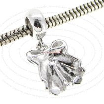 Sterling Silver Jingle Christmas Bell Enamel Dangle Bead for European Charm Bracelets