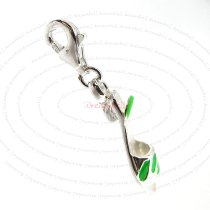 Sterling Silver High Heel Shoe Enamel Dangle Pendant for European Lobster Clip on Charm