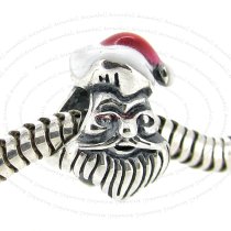 Sterling Silver Santa Clause Red Hat Enamel Bead for European Charm Bracelets
