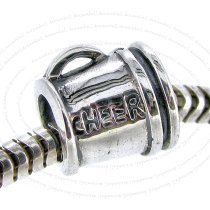 Cheerleader Megaphone Solid 925 Sterling Silver Cheer Bead Fits European Charm Bracelet