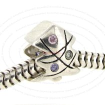 Sterling Silver Christmas Tree Crystal Bead for European Charm Bracelets