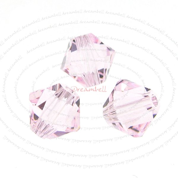 24x Swarovski Elements Xilion 5328 Rosaline 6mm Crystal Bead
