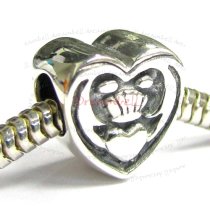 Sterling Silver Heart Love Celtic Friendship Claddagh Bead for European Charm Bracelets