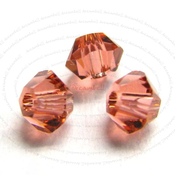 72x Swarovski Elements Xilion 5328 Crystal Bead Padparadscha 4mm