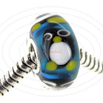 Sterling Silver Penguin Murano Glass Bead for European Charm Bracelets