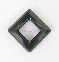 Swarovski Elements 4439 Square Frame JET 14mm