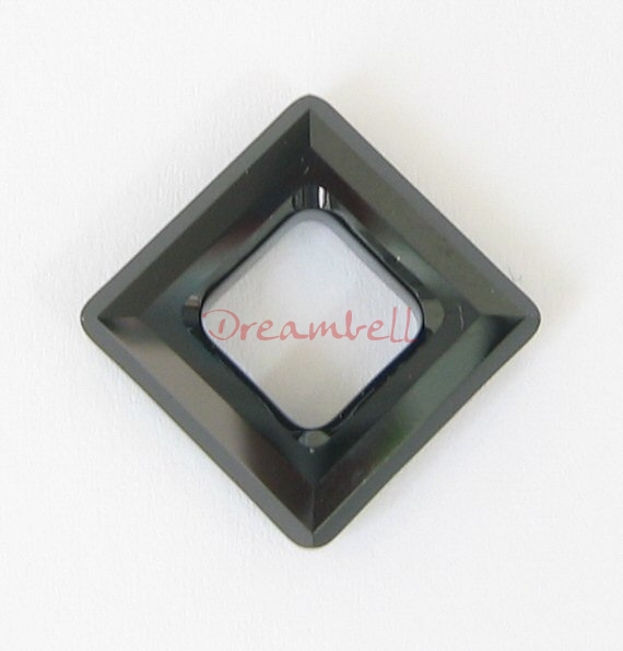 Swarovski Elements 4439 Square Frame JET 14mm
