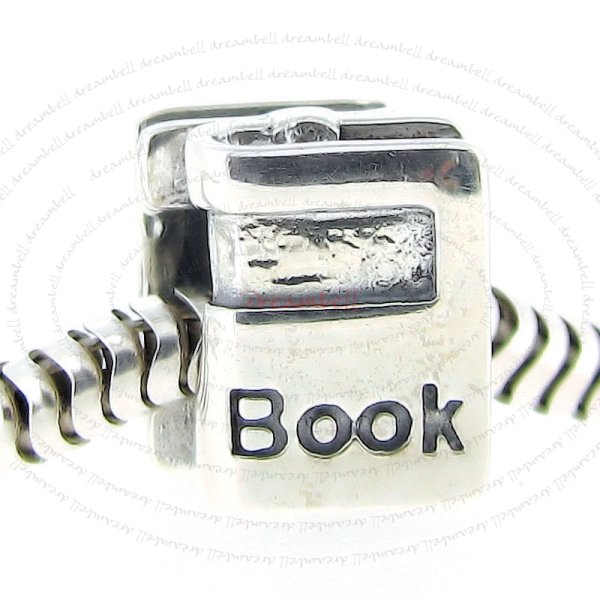 1x 925 Sterling Silver Student Book / Reader Bead for European Charm Bracelet